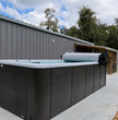 Swim Spa Rollaway Cover FIT Master Spas Trainer 15D / Challenger 15 - Black